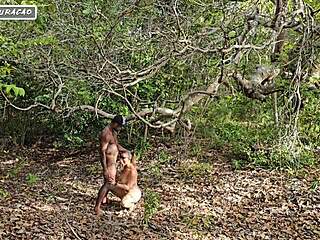 Taking advantage of my humility just to help myself in public outdoor cuckold scene with brunette slut 😈