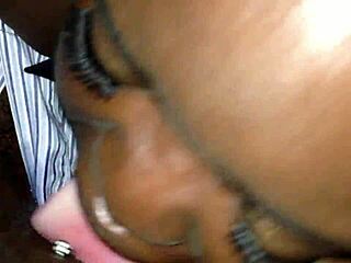 She devours cock with sloppy spitting and sucking under the hood