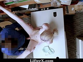 I’m Torn Watching This Teen Get Bent Over In Shop Doggy Style