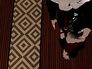 fake cop gets her dick sucked by femboy at the office