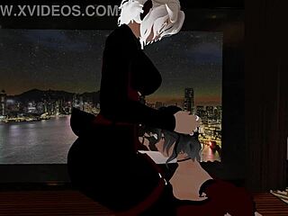 fake cop gets her dick sucked by femboy at the office