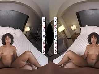 Misty Stone teases with her big black ass before fucking