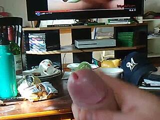 Transsexual Solo Jerking Off While Watching Tranny Porn And Cumming