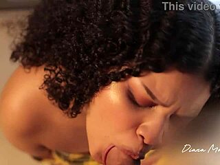 busty brunette sucking me off on the balcony outdoors 😍 big natural tits