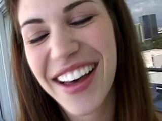 lovely cute girl teases in bikini with playful charm