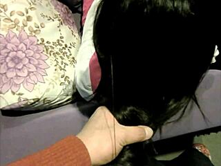 Watch this intense hairjob with long hair in video 032!