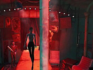 brunette in fallout 4 pantyhose fashion outdoors