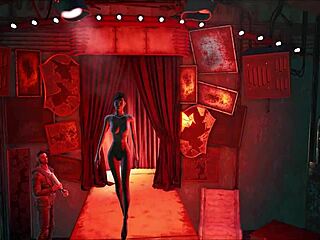 brunette in fallout 4 pantyhose fashion outdoors