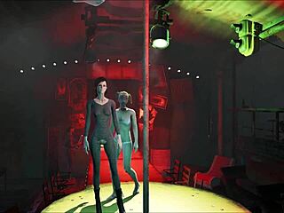 brunette in fallout 4 pantyhose fashion outdoors