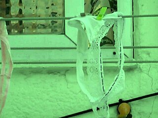 Peeking at neighbor's thong