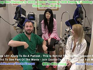 doctor tampa gives alexandria wu humiliating gyno exam for new students with nurse stacy shepard