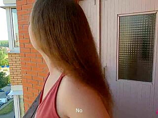 Sexy Neighbor In Public Place Wanted My Cum On Her Panties Risky Handjob And Blowjob