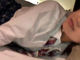 Maachan, 18, Gets Her Big Tits Played With in Love Hotel