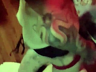 Blowjob by beautiful bondaged tattooed girlfriend sandraxo1 in homemade teen fun