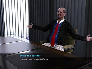 Fashion Business 3 - Monica Fucked Hard by Old Bastard in Rough Anal Game