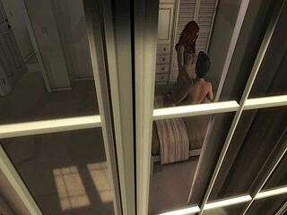 Horny redhead with big tits plays