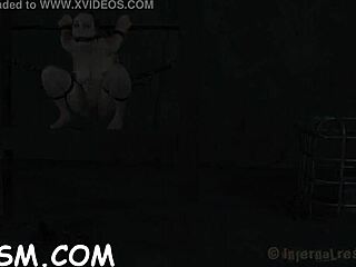 Slender maid fingers her soaking wet pussy