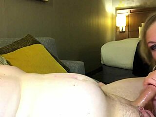 Jenna jaymes gives a deepthroat experience to a fan