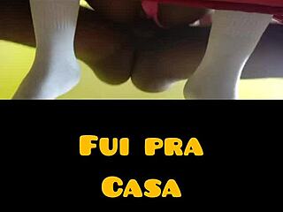 Two young guys exchange glances at gym then fuck stranger cumming inside