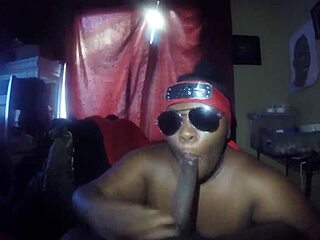 that anime nerd is deepthroating a big black cock like a pro