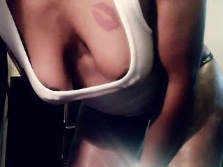 I oil my ebony ass and bounce it wildly on bed to music