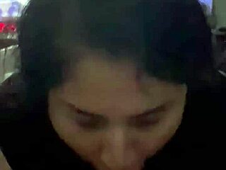 My wife sucks me until I cum on her face