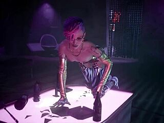 i'm lost in cyberpunk 2077 braindance, feeling the intense lesbian sex with cute cartoon characters, their sexy boobs and tits bouncing in this game of ass play