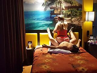 Peruvian Woman in Red Corset with Her Partner