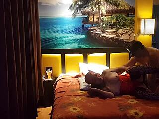 Peruvian Woman in Red Corset with Her Partner