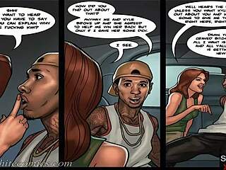 Tyga fucks Khloe roughly in the limo back, public interracial bbc parody