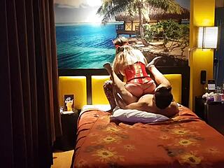 Peruvian Woman in Red Corset with Her Partner