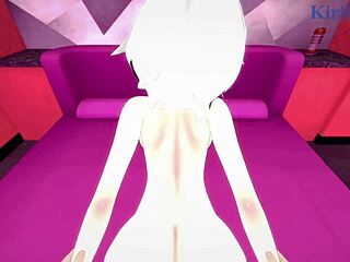 i watch arlecchino and aether in intense hentai sex