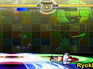 Kuromaru battles Lilith in the Queen of Fighters