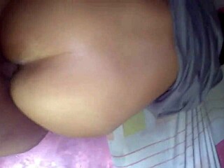 i cum inside my latina stepsister doggystyle, bent over, recording the creampie