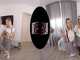 blonde with big tits explores taboo discipline in virtual world