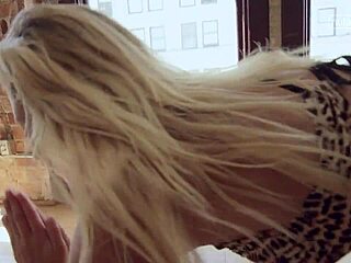 This petite yoga babe trembles with orgasm in close-up.