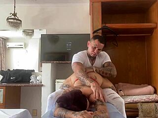 Did she enjoy the massage with monster cock?