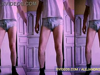 mature man in thong underwear fetish video with alejandro mistral