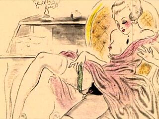 Vintage Erotic Illustration Of Retro Anime Cartoon