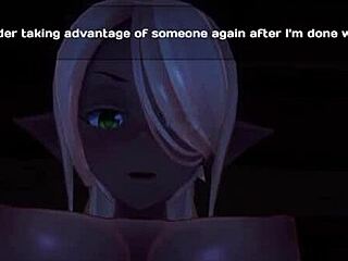 Hot anime elf teen 18+ sits on face with petite pussy then gets titjob in monster girl island gameplay