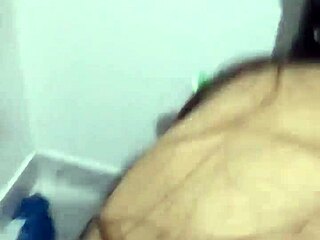 Wife bends over for anal sex, licking big ass and blowjob in front of mirror with ex boyfriend.