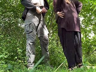 Wow! Milf Cleans My Cock After Pee, Then Pees Doggy Style Outdoors!