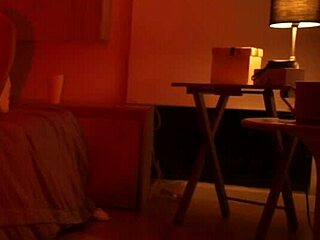 Linda Houston starts dancing in the red light, flaunting her big Latina ass and natural tits.