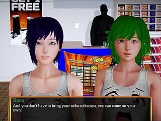 Redhead in homemade cartoon family