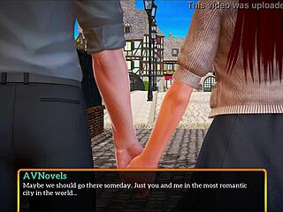 Redhead in homemade cartoon family