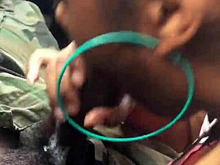 The video captures a passionate encounter in the car, culminating in a cumshot