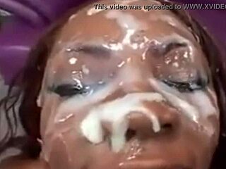 OMG, bukkake model gets drenched in cum loads! 😍