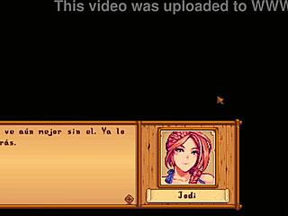 Jodi and Caroline enjoy a steamy group orgy in the Stardew Valley spa