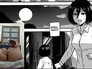 i'm watching the premiere of shingeki no kyojin with this latina character