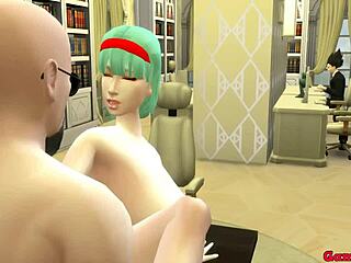 Bulma’s hot wife act in front of husband… unreal NTR hentai! 😱